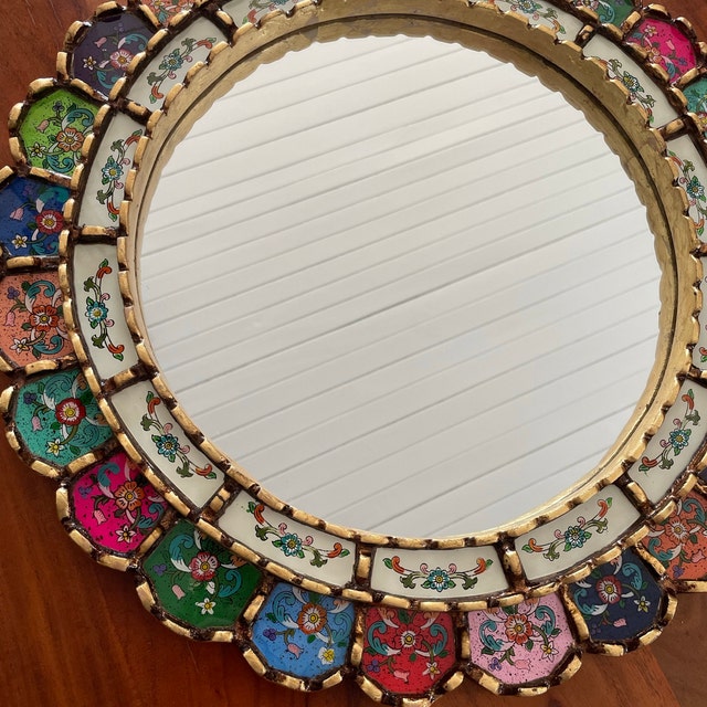 Handmade Gold Leaf Mirror - Peruvian Wall Art Decor - Kuya