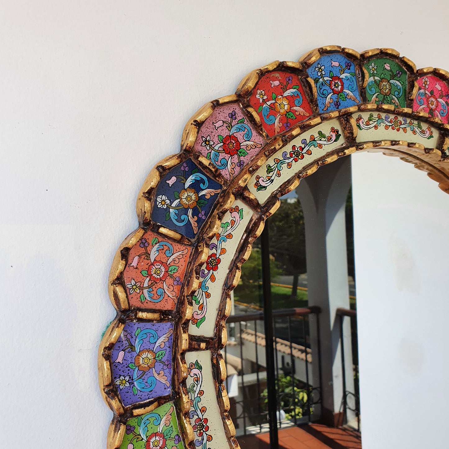 Handmade Gold Leaf Mirror - Peruvian Wall Art Decor - Kuya